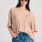 Oversized garment dyed t-shirt με τύπωμα στην πλάτ