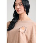 Oversized garment dyed t-shirt με τύπωμα στην πλάτ