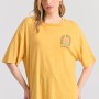 Oversized garment dyed t-shirt με τύπωμα στην πλάτ