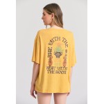 Oversized garment dyed t-shirt με τύπωμα στην πλάτ