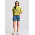 Oversized grament dyed t-shirt με photographic τύπ