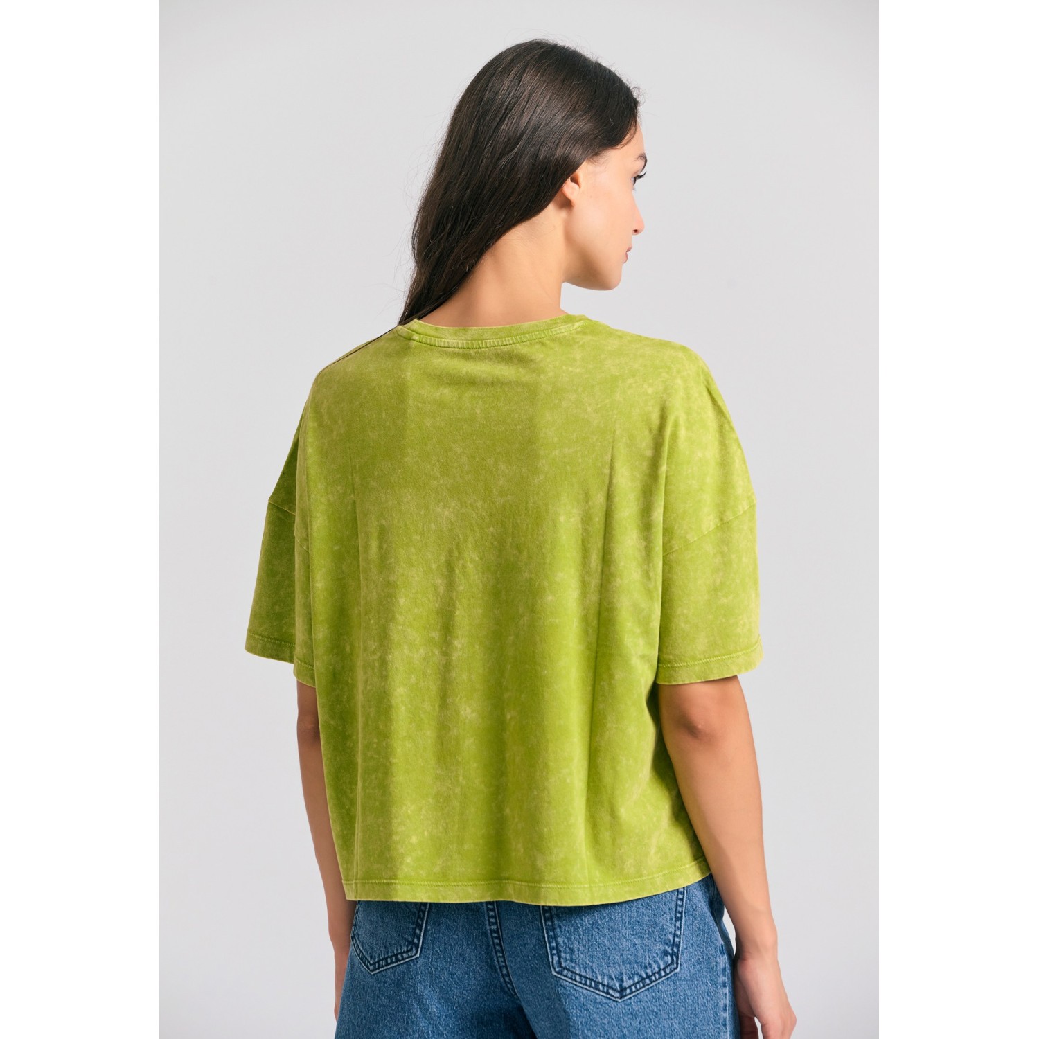 Oversized grament dyed t-shirt με photographic τύπ