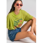 Oversized grament dyed t-shirt με photographic τύπ