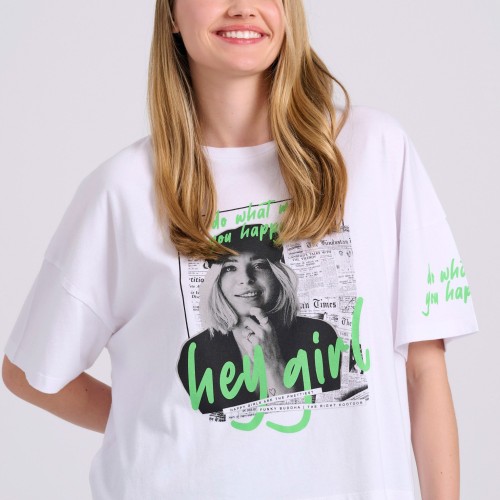 Oversized t-shirt με photographic τύπωμα