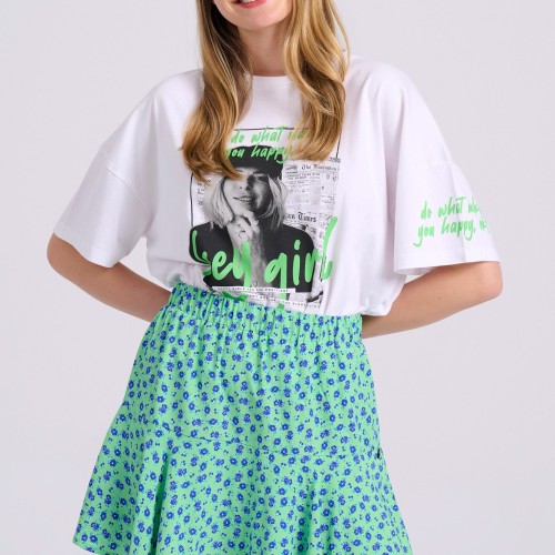 Oversized t-shirt με photographic τύπωμα