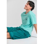Oversized αθλητική βερμούδα με Funky Buddha τύπωμα