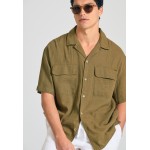 Oversized κοντομάνικο πουκάμισο από λινό και lyoce
