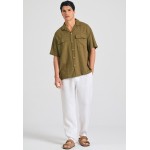 Oversized κοντομάνικο πουκάμισο από λινό και lyoce