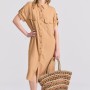 Oversized μάξι σεμιζιέ φόρεμα σε boho look