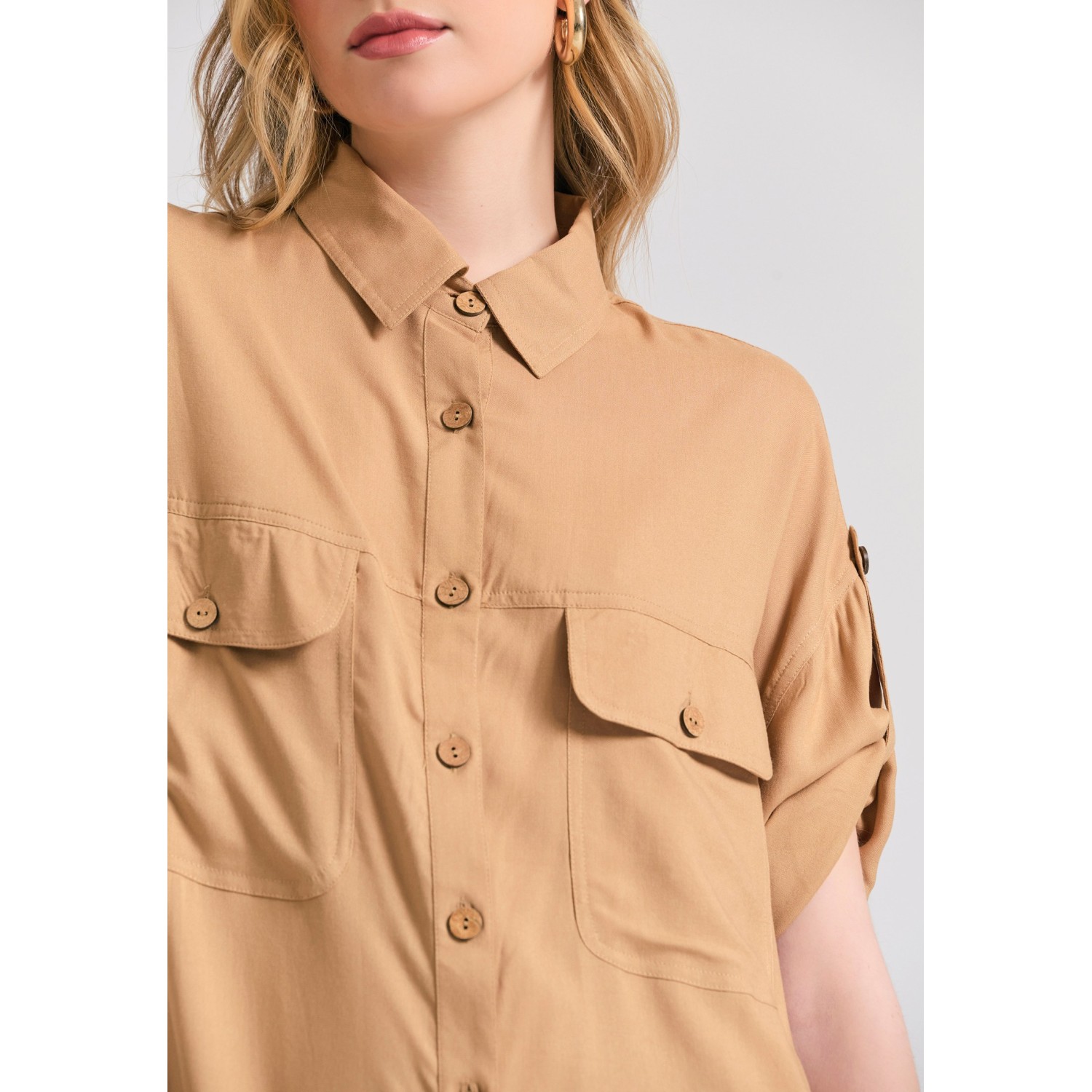 Oversized μάξι σεμιζιέ φόρεμα σε boho look