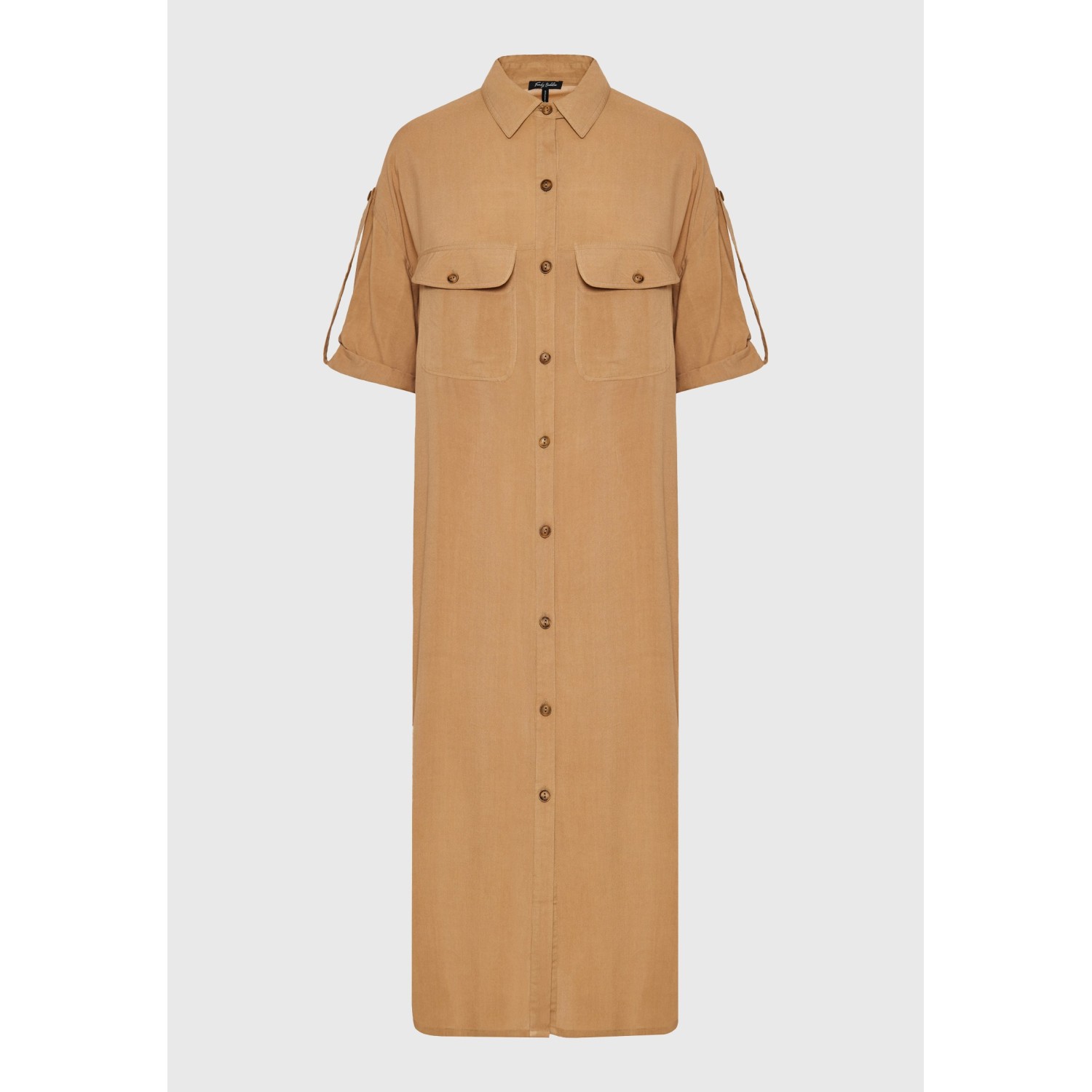 Oversized μάξι σεμιζιέ φόρεμα σε boho look