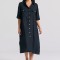 Oversized μάξι σεμιζιέ φόρεμα σε boho look
