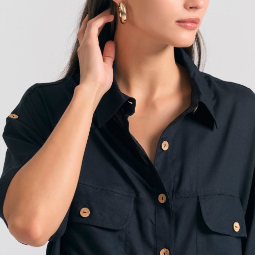 Oversized μάξι σεμιζιέ φόρεμα σε boho look Oversized μάξι σεμιζιέ φόρεμα σε boho look