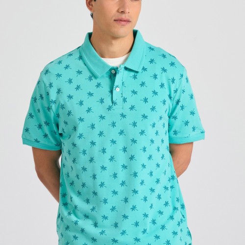 Polo μπλούζα με all over τύπωμα