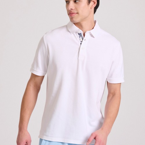 Polo μπλούζα με branded τύπωμα στην εσωτερική πατι
