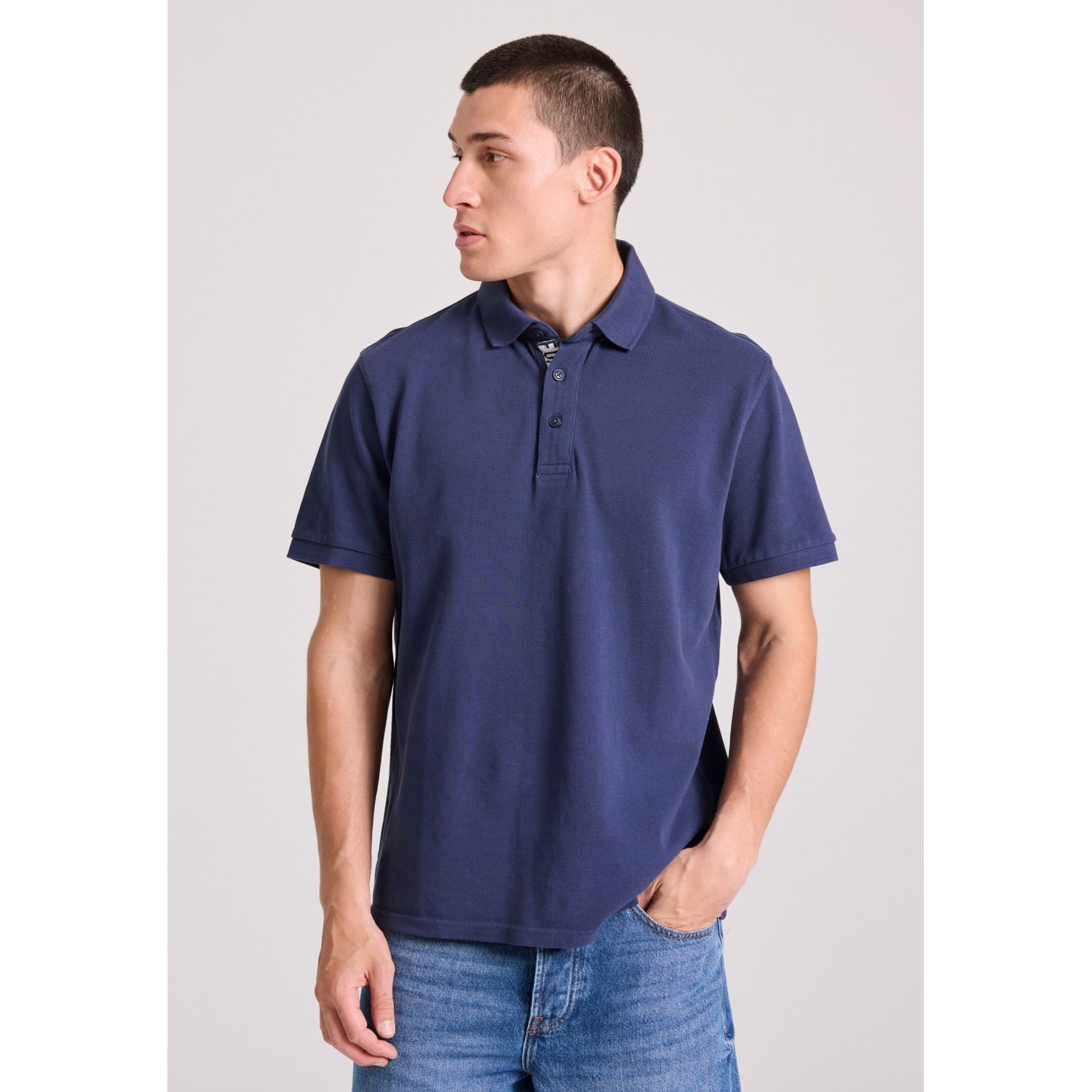 Polo μπλούζα με branded τύπωμα στην εσωτερική πατι