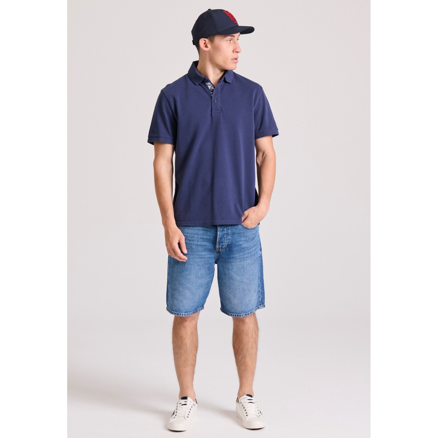 Polo μπλούζα με branded τύπωμα στην εσωτερική πατι