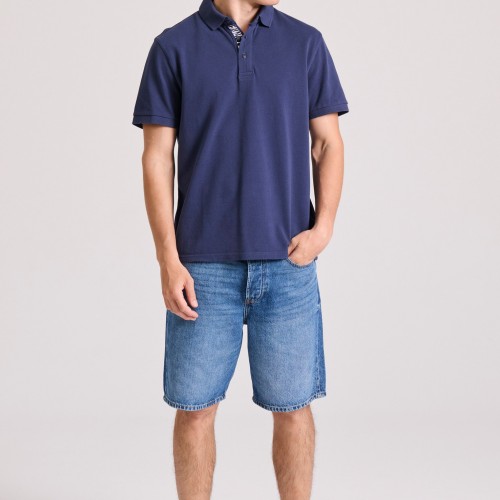 Polo μπλούζα με branded τύπωμα στην εσωτερική πατι Polo μπλούζα με branded τύπωμα στην εσωτερική πατι