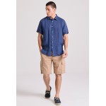 Relaxed fit linen blend cargo βερμούδα