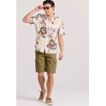 Relaxed fit linen blend cargo βερμούδα