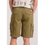Relaxed fit linen blend cargo βερμούδα