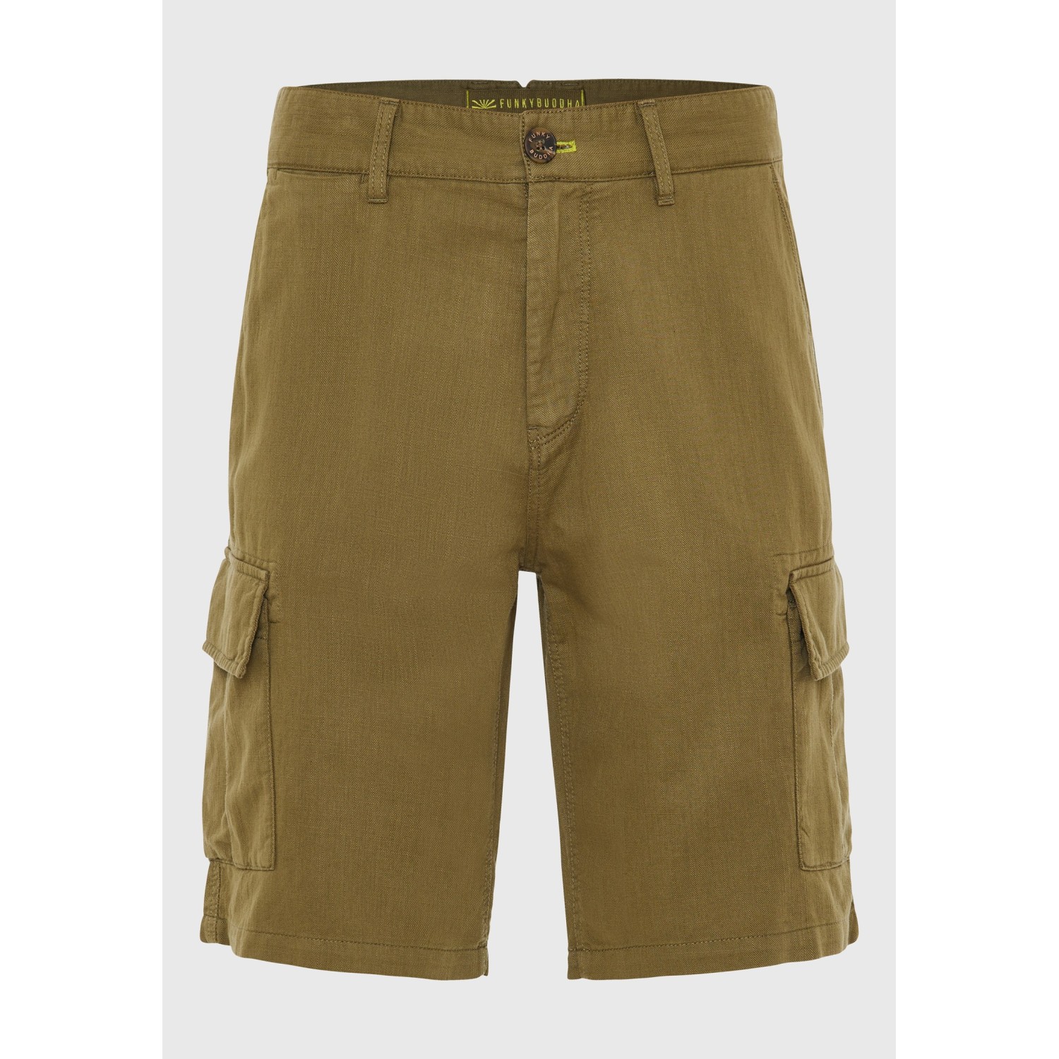 Relaxed fit linen blend cargo βερμούδα