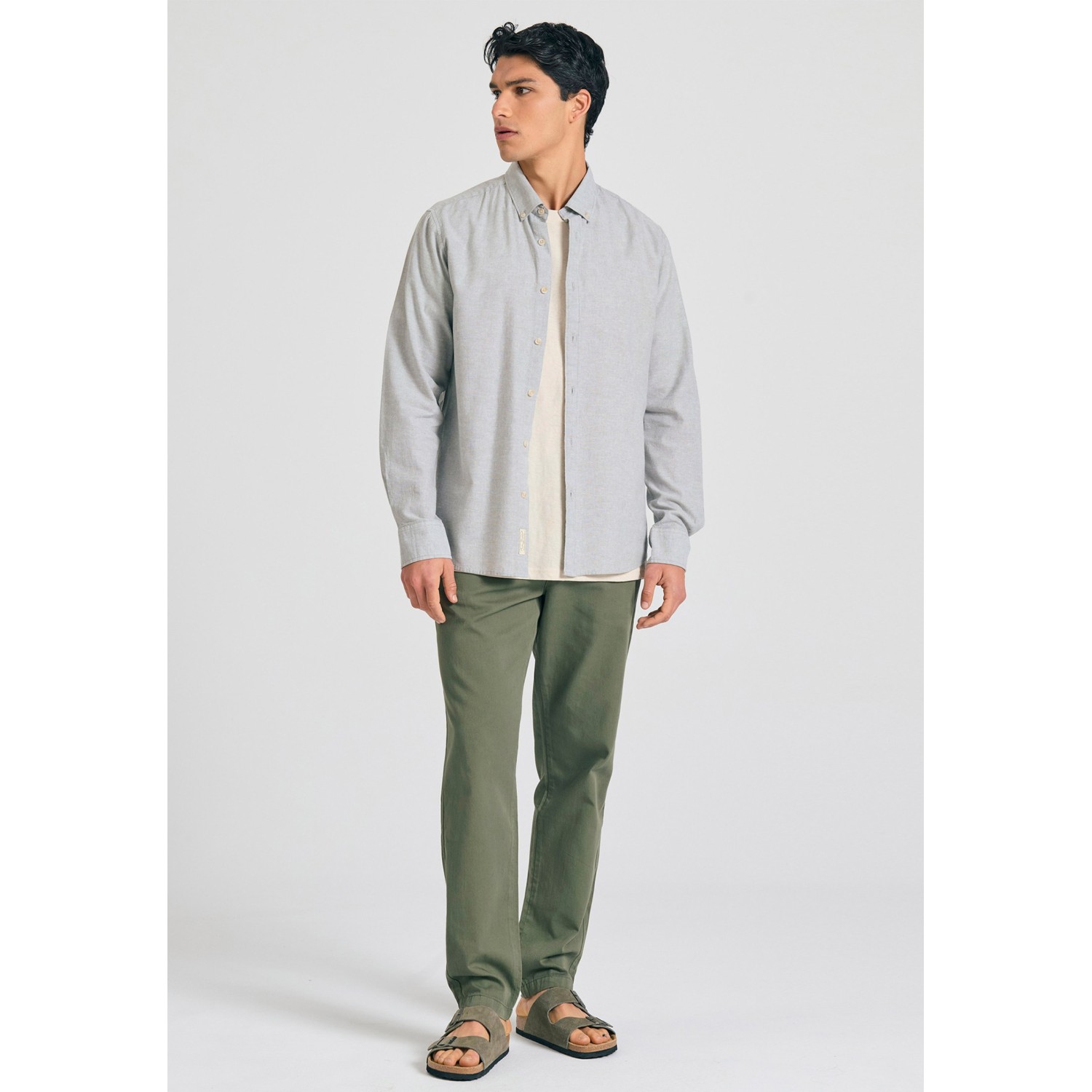 Relaxed fit linen blend t-shirt