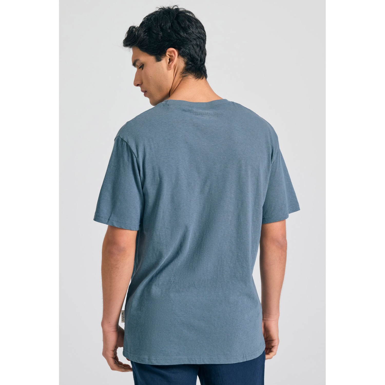 Relaxed fit linen blend t-shirt