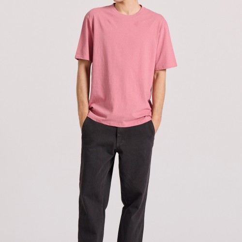 Relaxed fit linen blend μονόχρωμο t-shirt Relaxed fit linen blend μονόχρωμο t-shirt