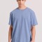 Relaxed fit linen blend μονόχρωμο t-shirt