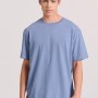 Relaxed fit linen blend μονόχρωμο t-shirt