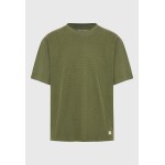 Relaxed fit linen blend μονόχρωμο t-shirt