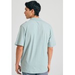 Relaxed fit linen blend μπλούζα πόλο