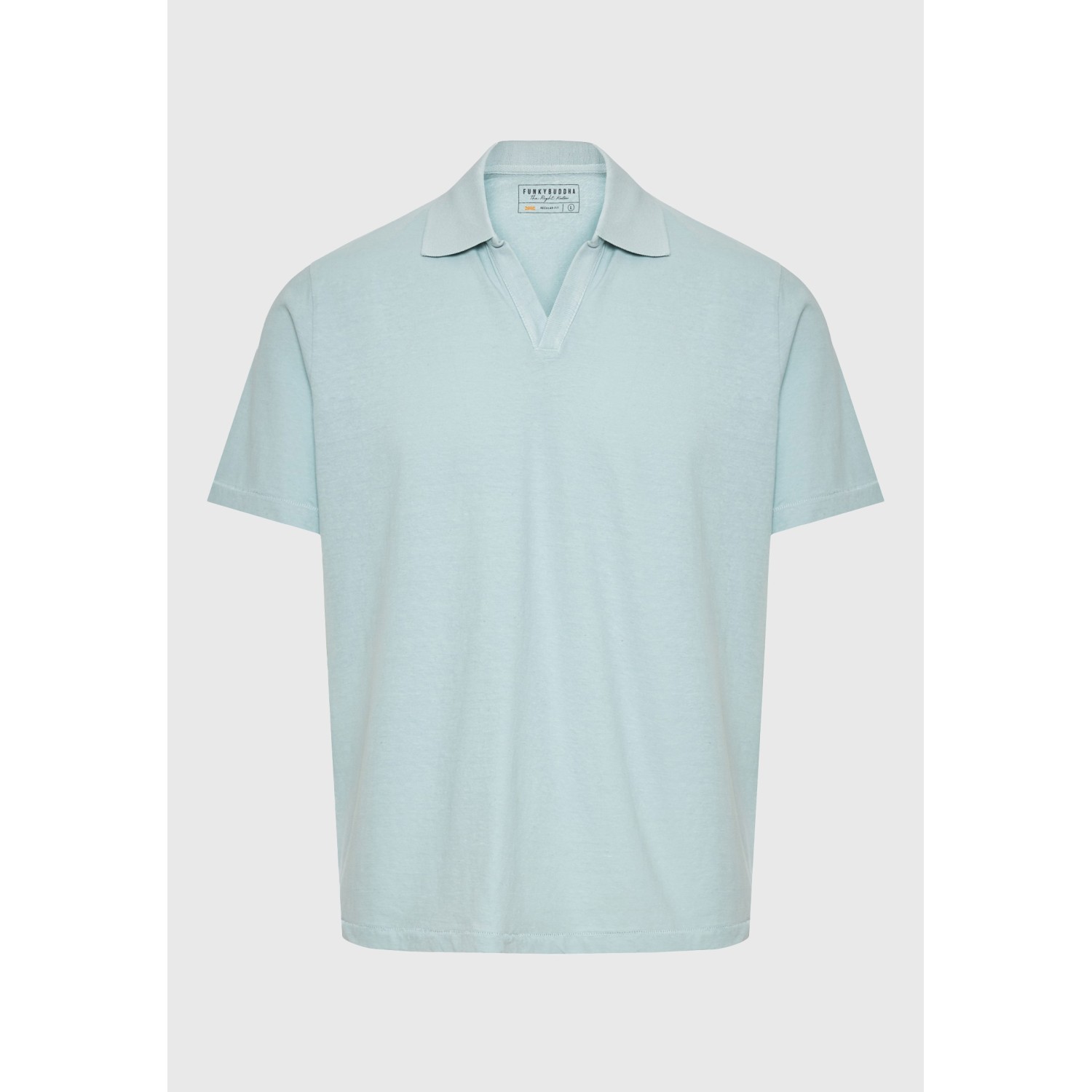 Relaxed fit linen blend μπλούζα πόλο