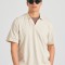 Relaxed fit linen blend μπλούζα πόλο