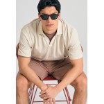 Relaxed fit linen blend μπλούζα πόλο