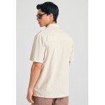 Relaxed fit linen blend μπλούζα πόλο
