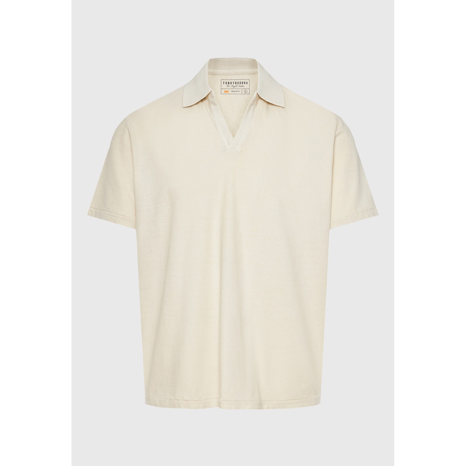 Relaxed fit linen blend μπλούζα πόλο