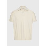 Relaxed fit linen blend μπλούζα πόλο