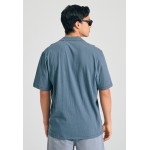 Relaxed fit linen blend μπλούζα πόλο