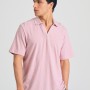 Relaxed fit linen blend μπλούζα πόλο