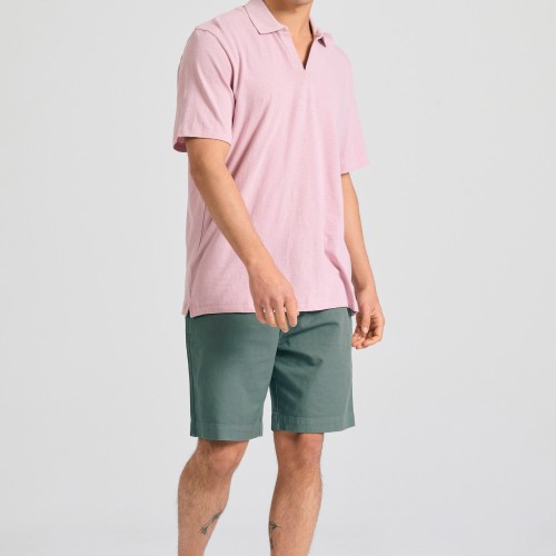 Relaxed fit linen blend μπλούζα πόλο Relaxed fit linen blend μπλούζα πόλο