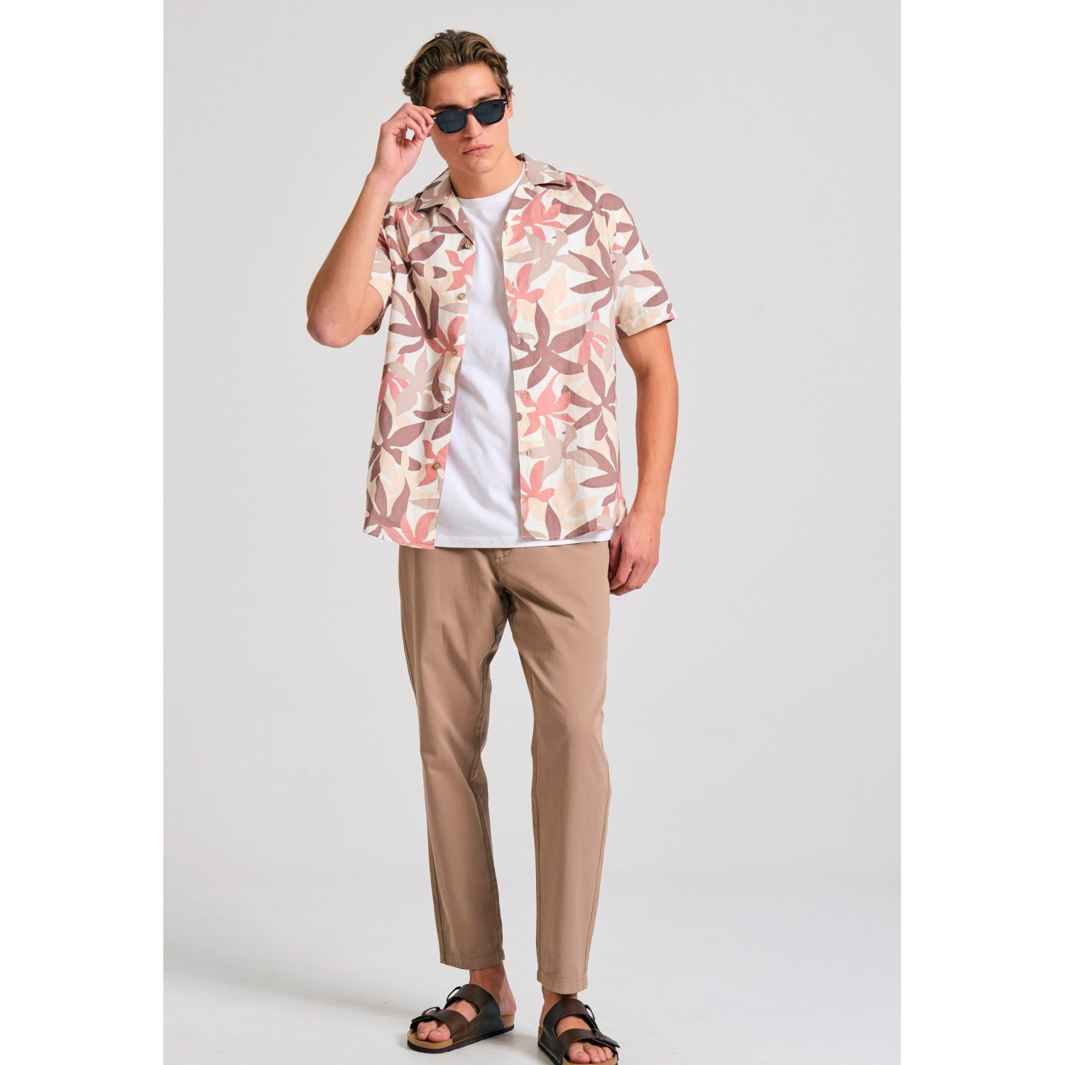 Relaxed fit linen blend φλοράλ πουκάμισο Relaxed fit linen blend φλοράλ πουκάμισο