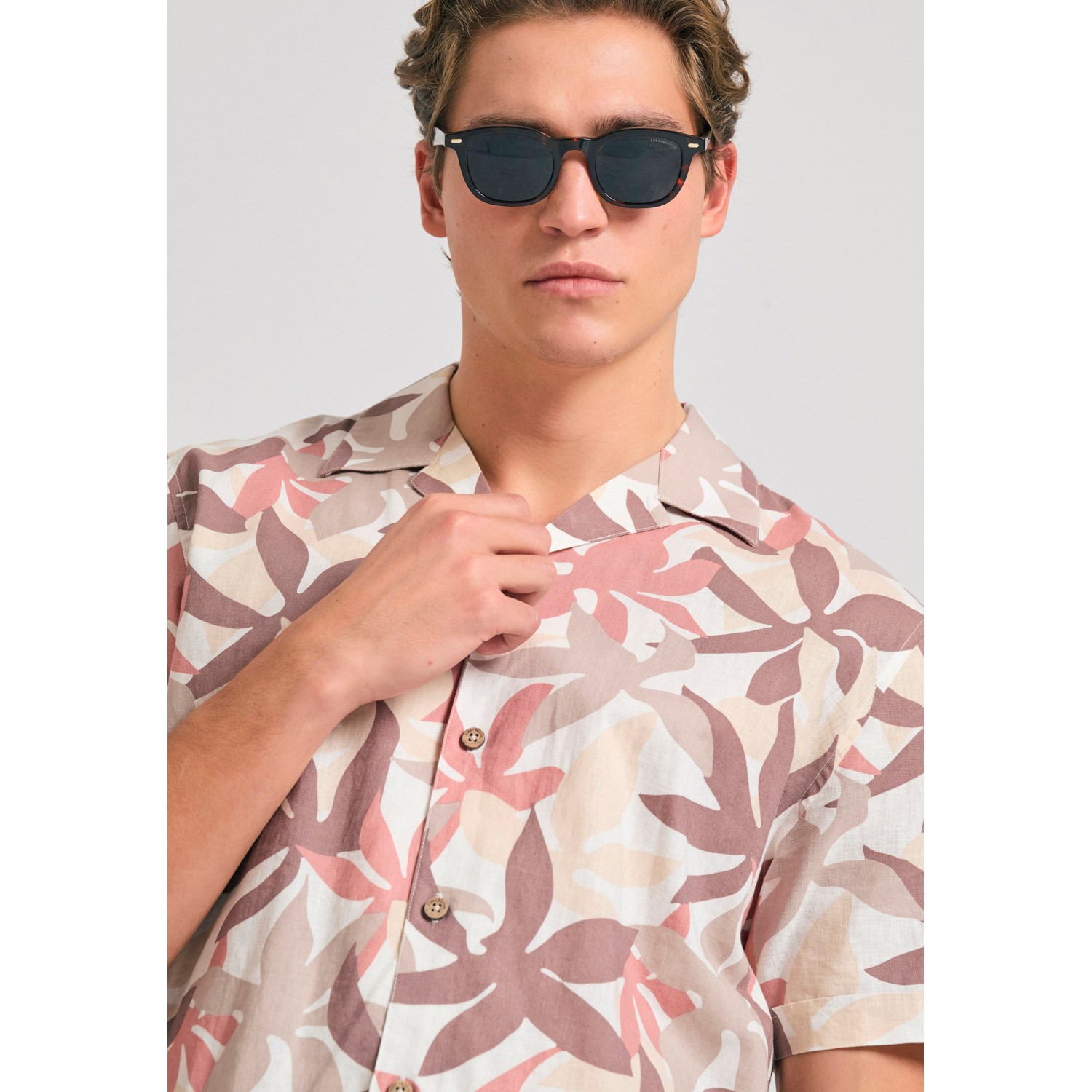 Relaxed fit linen blend φλοράλ πουκάμισο Relaxed fit linen blend φλοράλ πουκάμισο