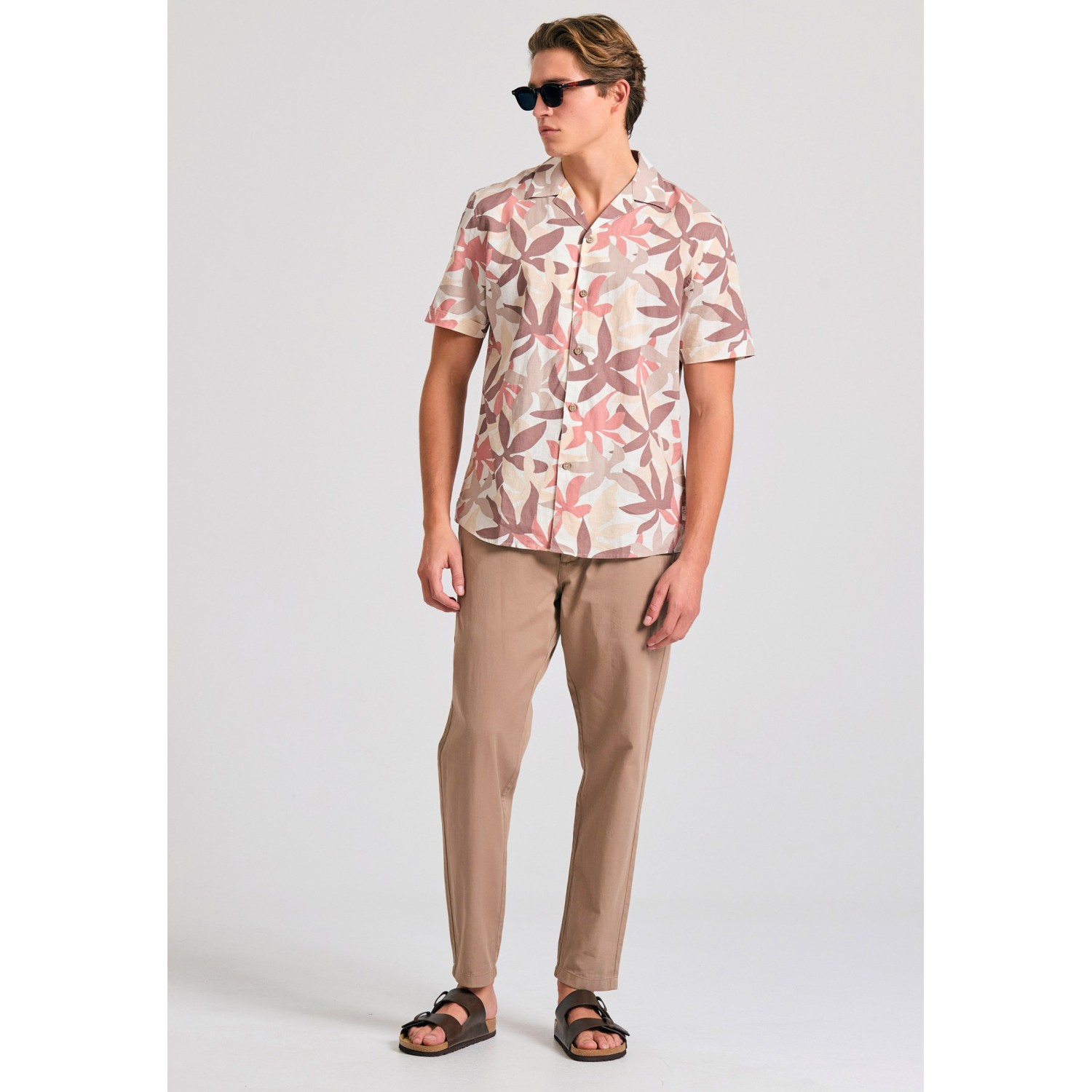 Relaxed fit linen blend φλοράλ πουκάμισο Relaxed fit linen blend φλοράλ πουκάμισο