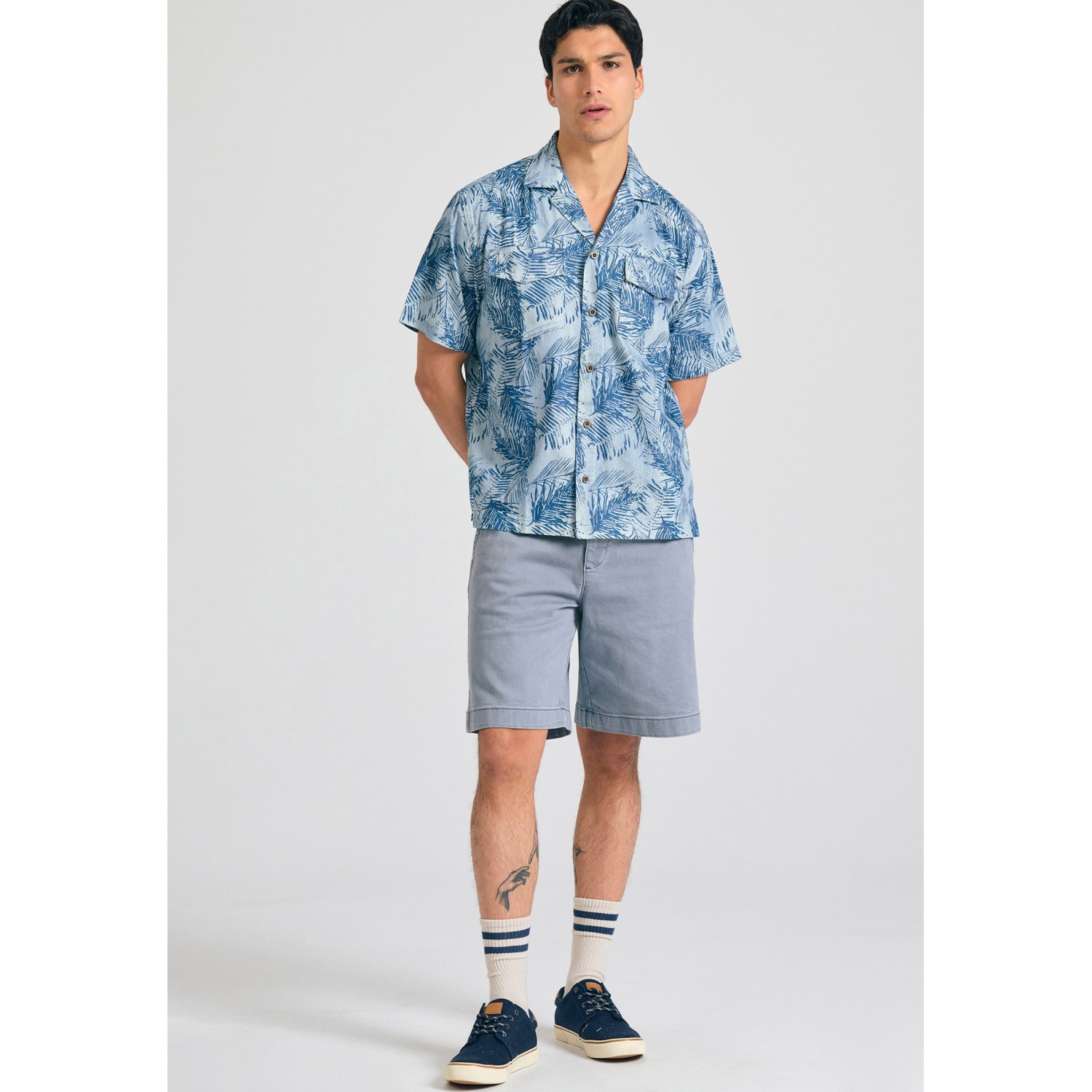 Relaxed fit resort πουκάμισο με τσέπες στο στήθος