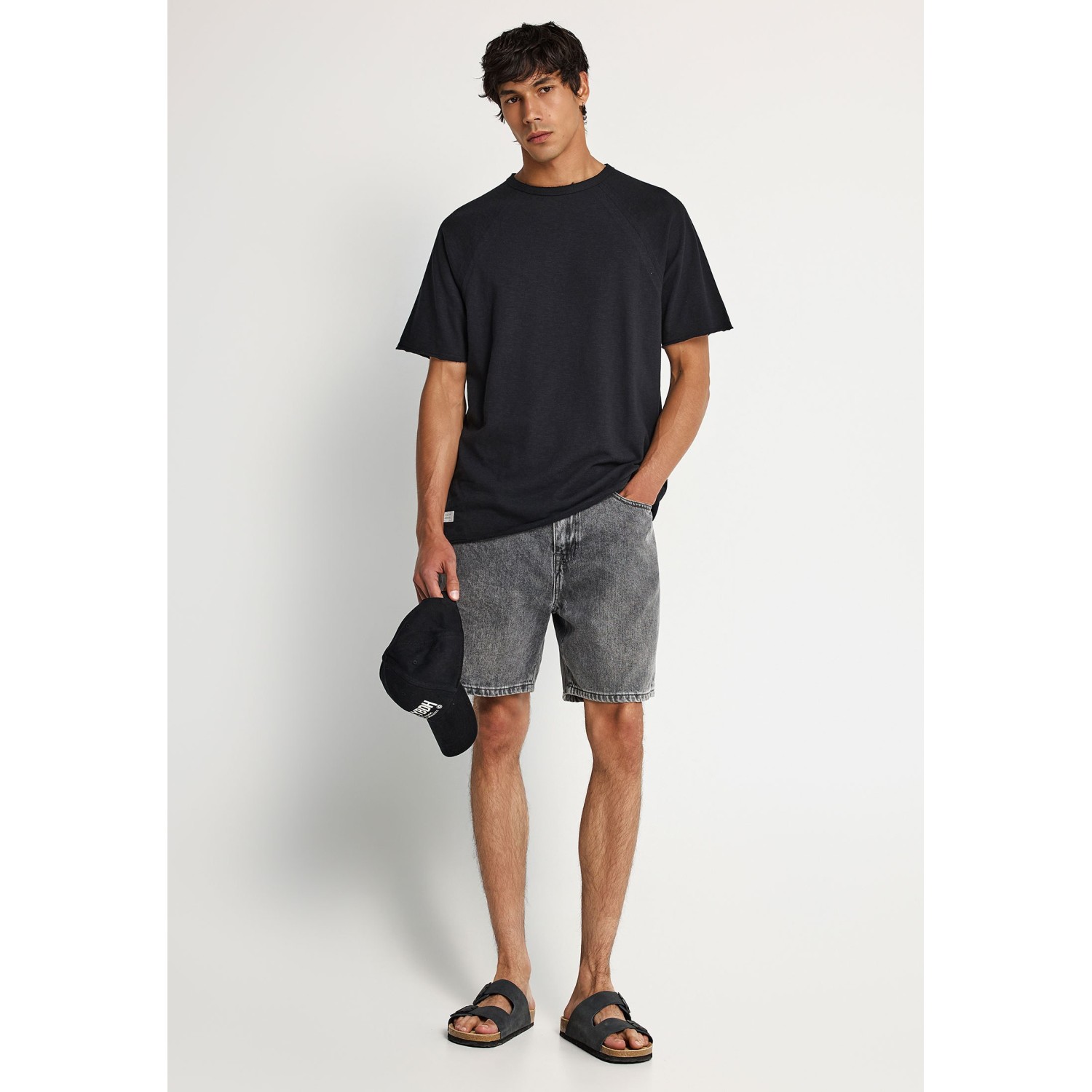 Relaxed fit t-shirt από φλάμα