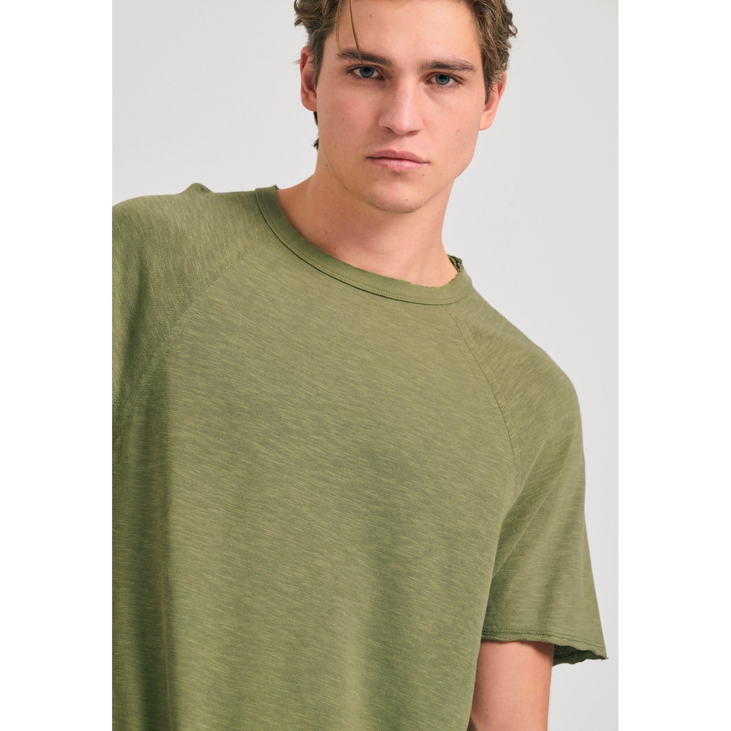 Relaxed fit t-shirt από φλάμα