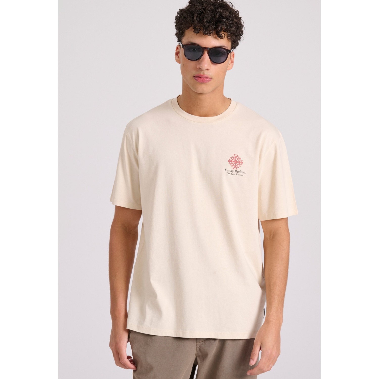 Relaxed fit t-shirt με abstract τύπωμα από οργανικ Relaxed fit t-shirt με abstract τύπωμα από οργανικ