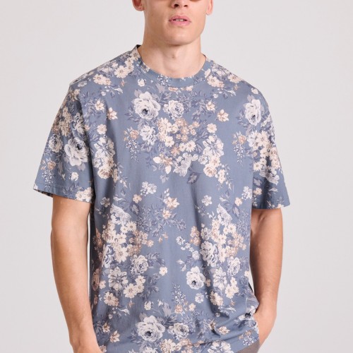 Relaxed fit t-shirt με all over τύπωμα